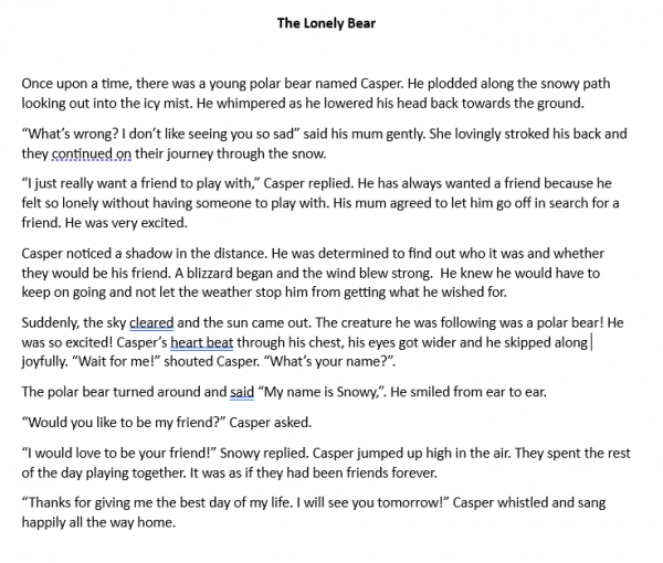 model text the lonely bear